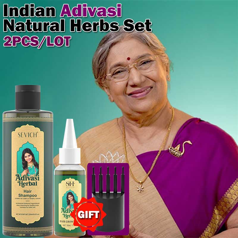 Hair Care India - Bitkisel Saç Büyüme Seti Hindistan Adivasi