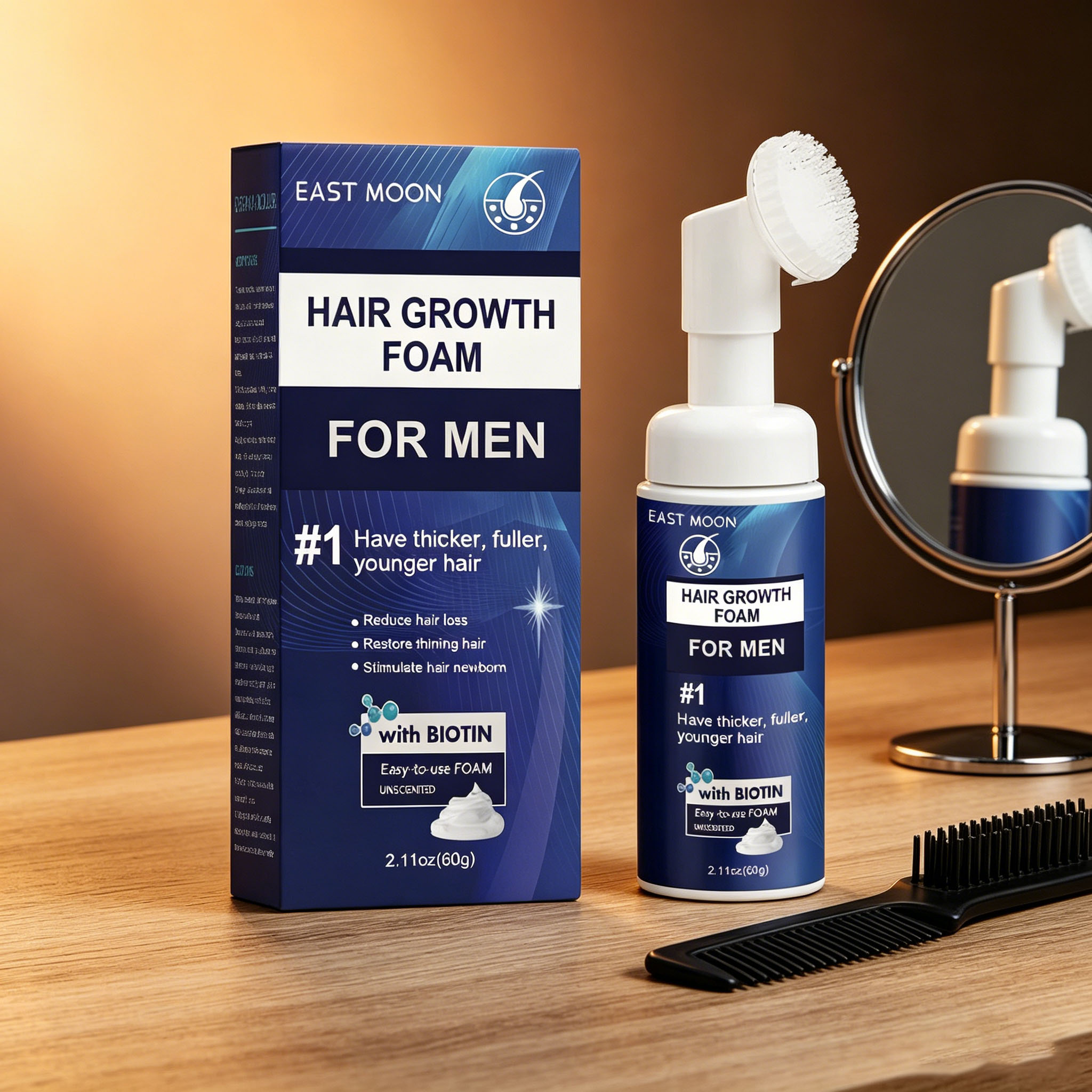 Hair Care For Hair Loss - Saç Büyüme Köpüğü Silikon Fırça Masajı