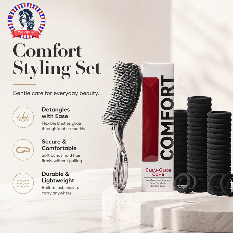 Hair Care Japanese - Japon Tarzı Konforlu Saç Fırçası Seti,