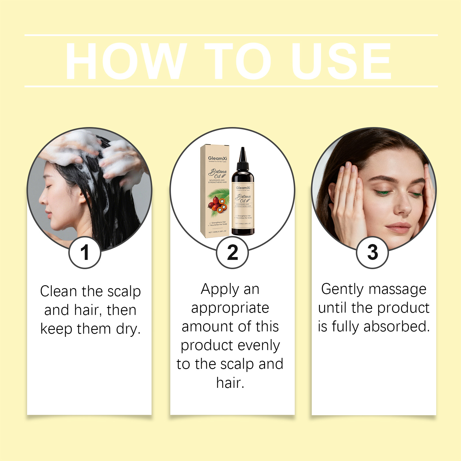 Hair Care For Hair Loss - Batana Saç Esansiyel Yağı Saç Köklerini